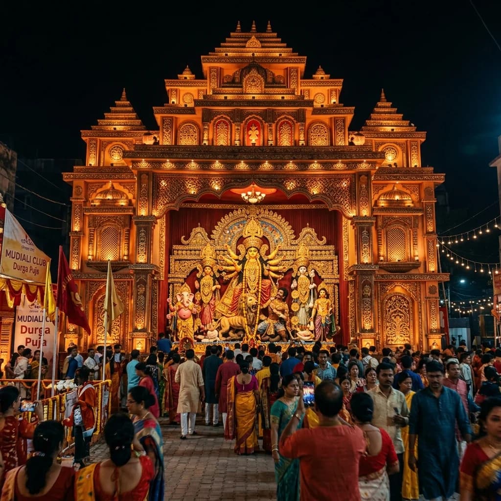 Durga Puja Pandal Art