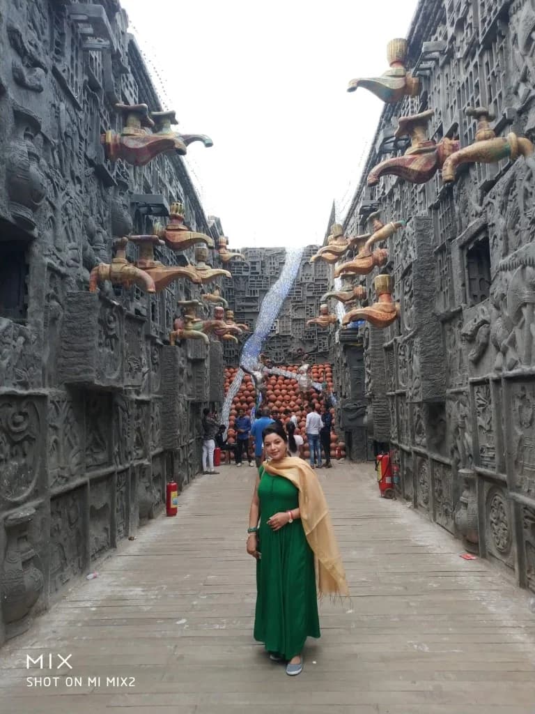 Water Conservation Pandal Stone Corridor with Taps Kolkata