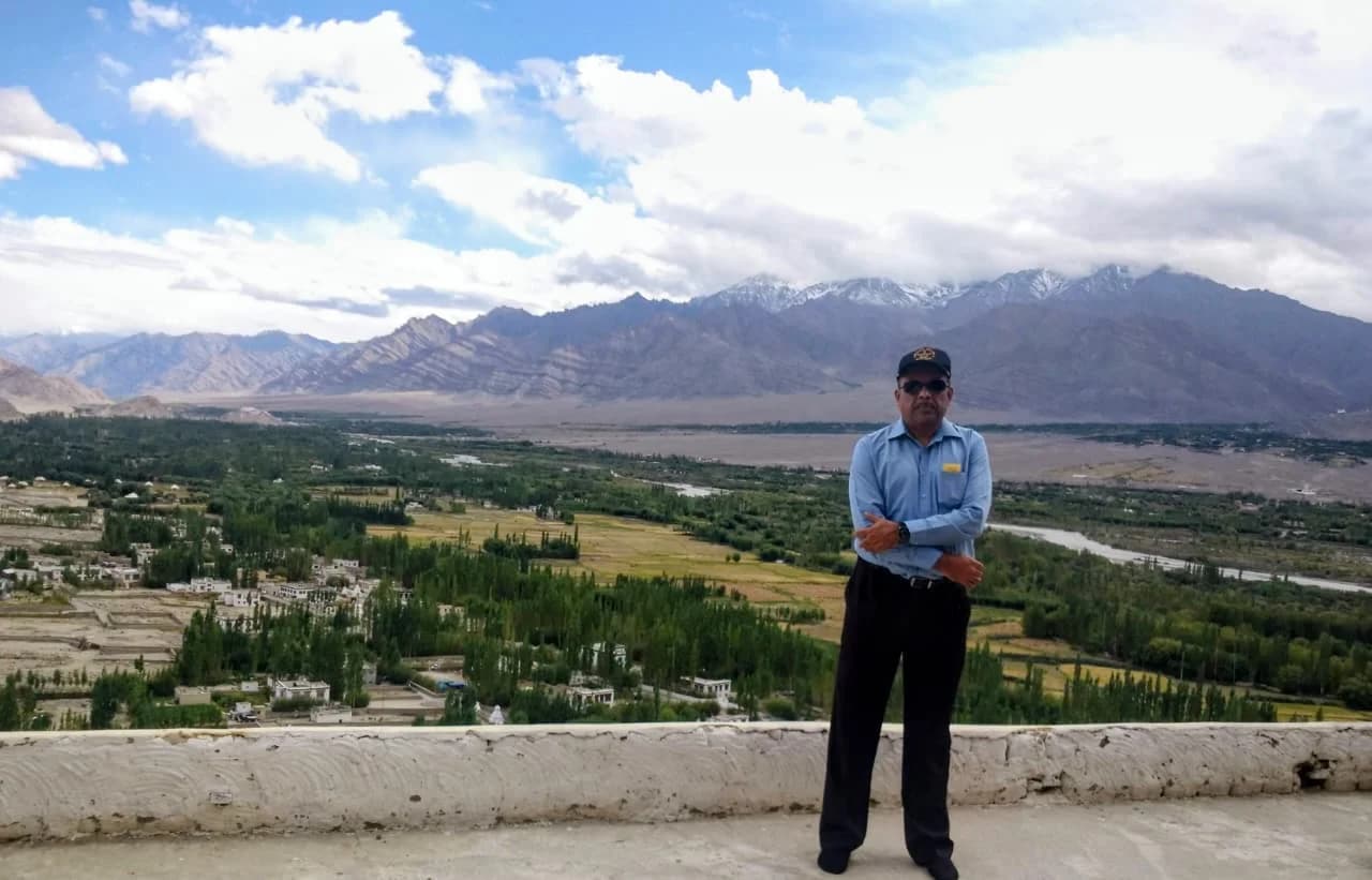 The magnificent 12-storey Thiksey Monastery perched on a hill in the Indus Valley