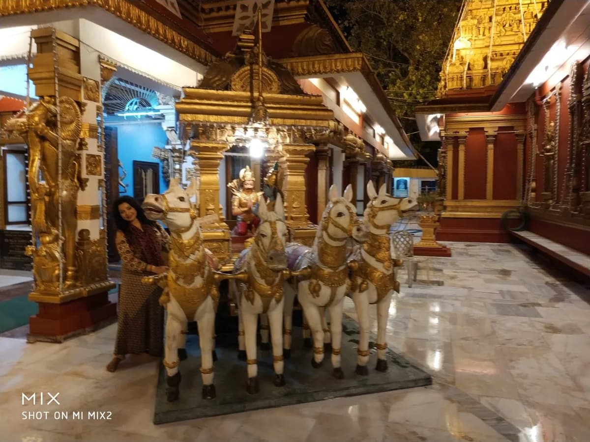 Golden Chariot Inside Kudroli Temple