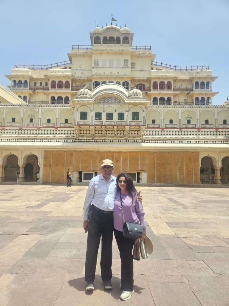 Exterior of the Chandra Mahal within Jaipur's City Palace