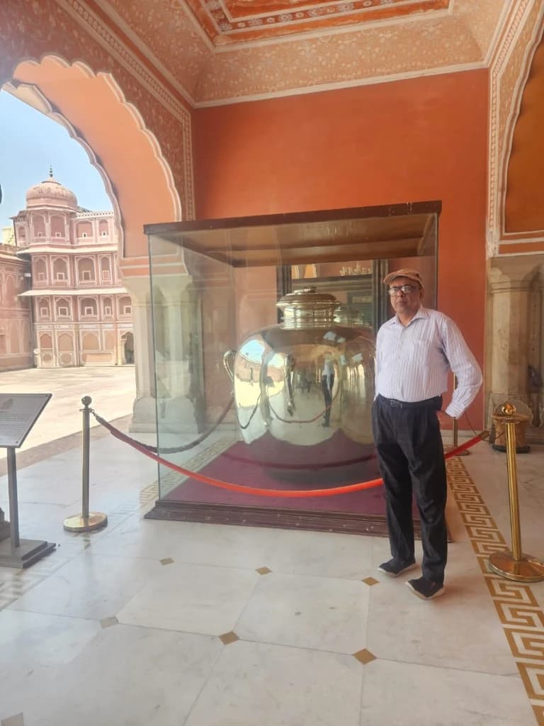 Heritage display inside the City Palace museum galleries