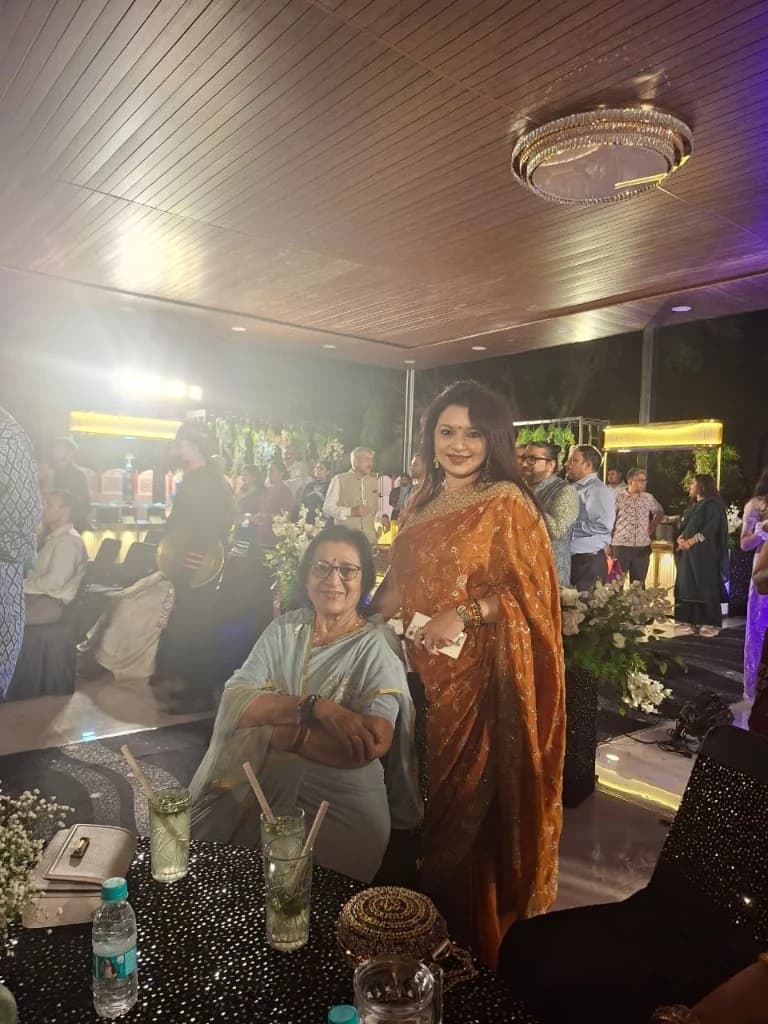 Family gathered in traditional dress at a Rajput wedding celebration