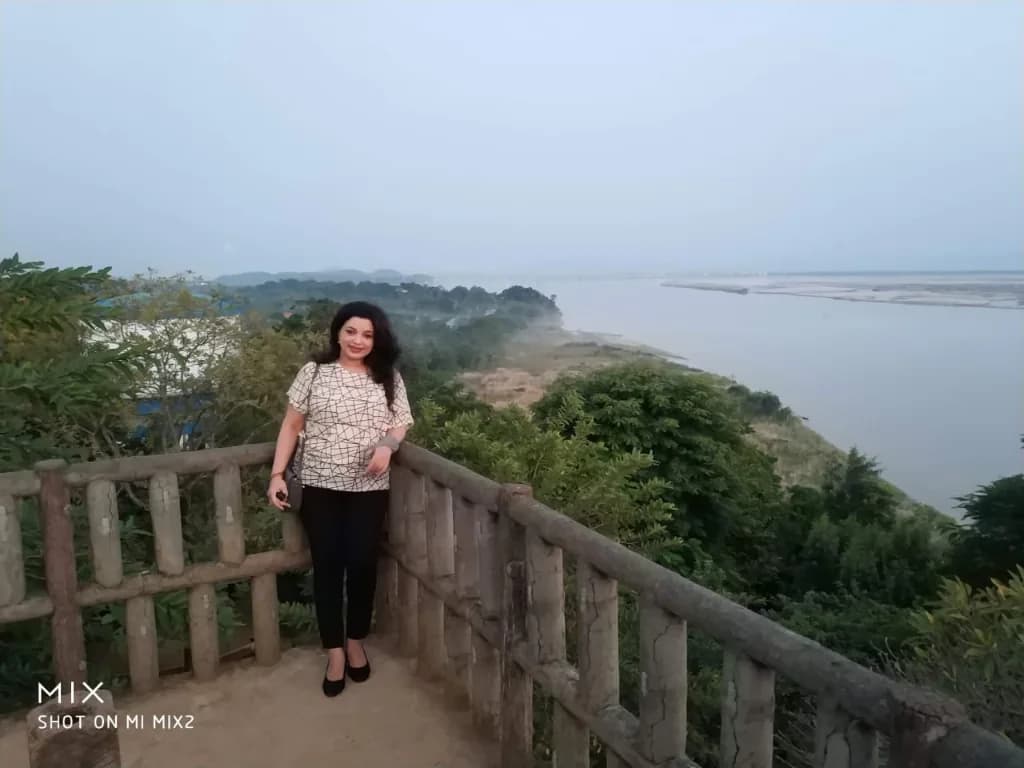 Panoramic overlook of the mighty Brahmaputra River at Tezpur