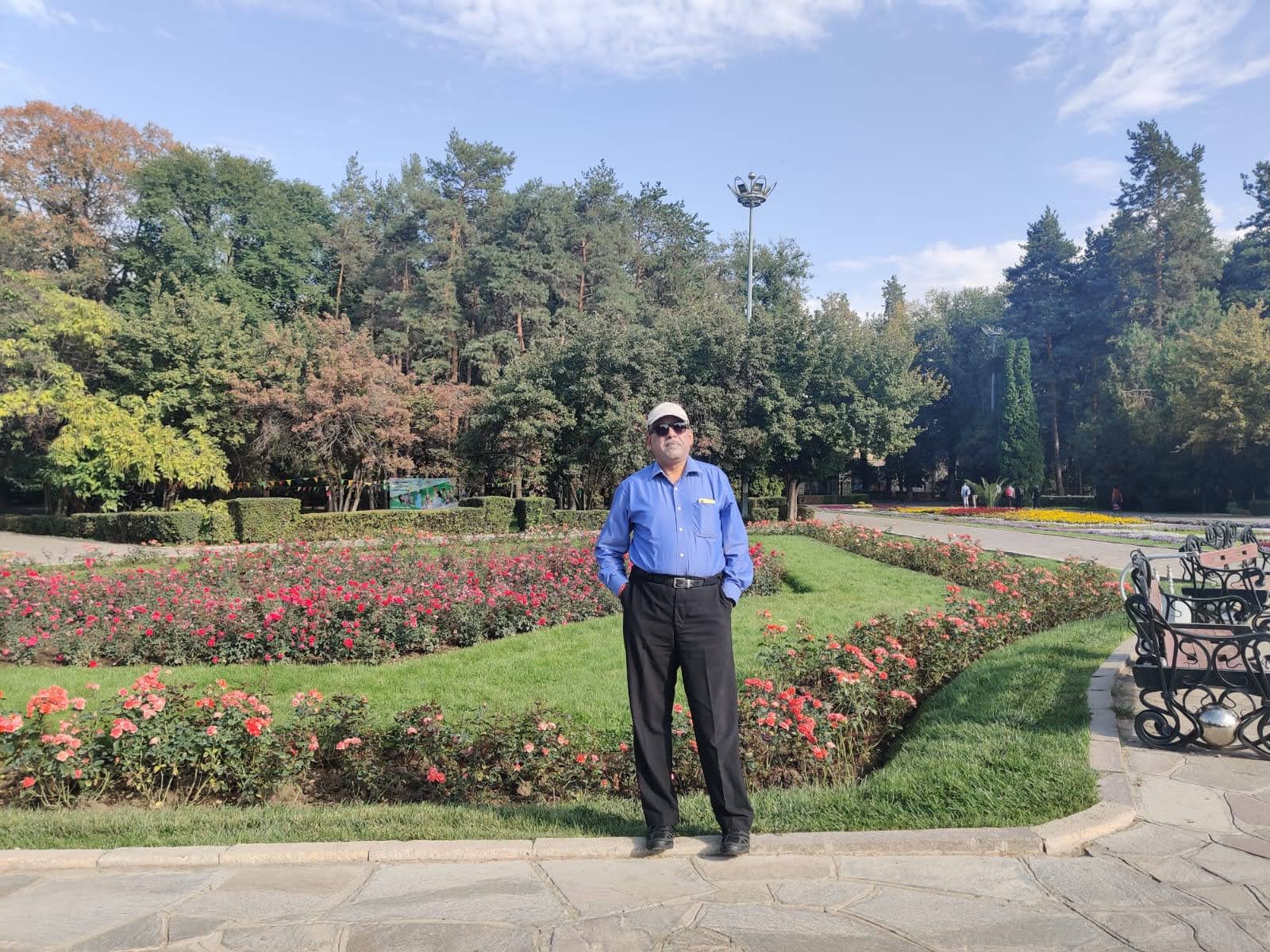 Lush greenery and scenic mountains in Almaty
