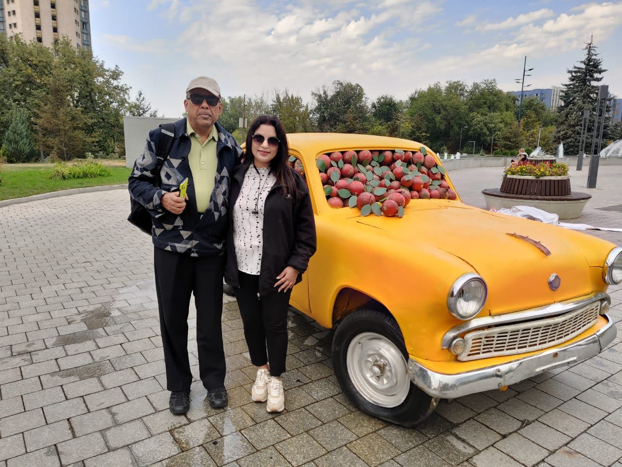 Apples growing in Almaty orchard
