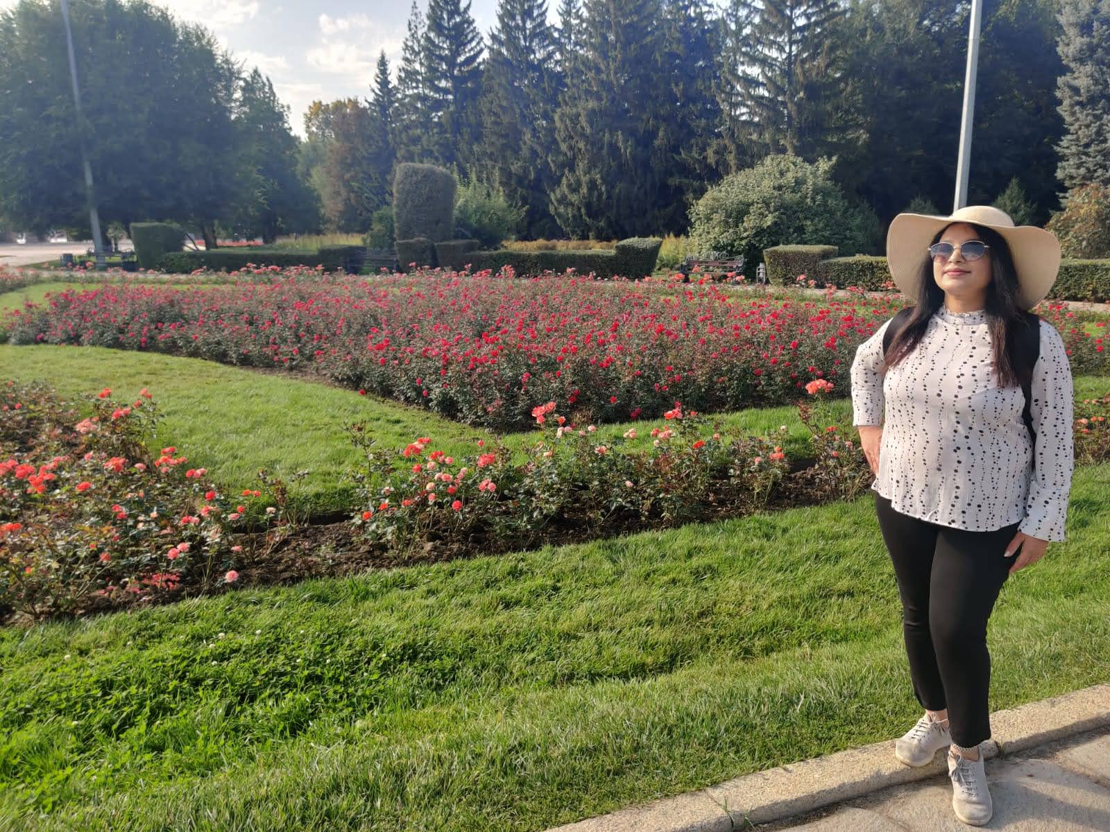 Beautiful nature reserve or park view in Almaty