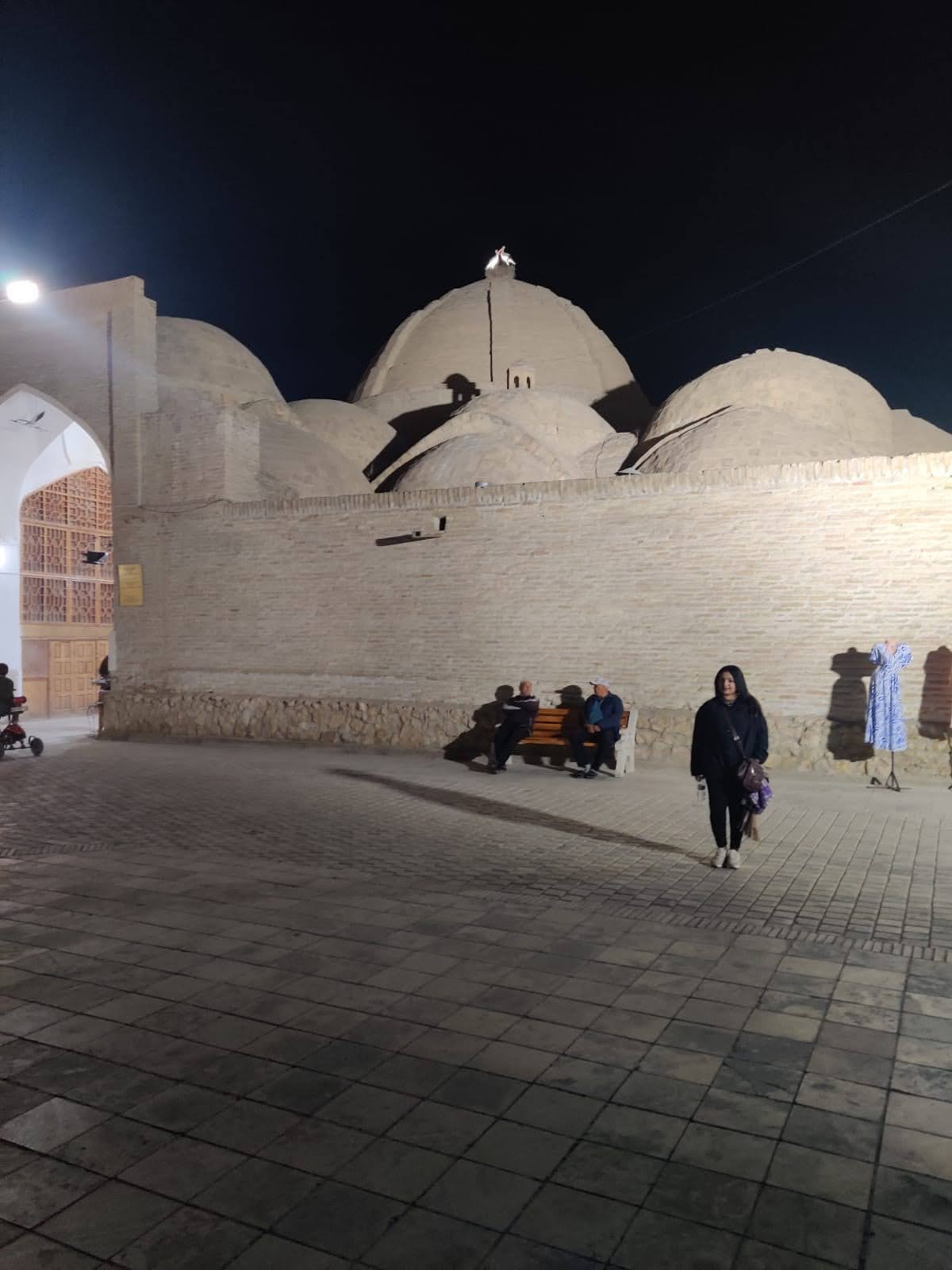 Historic sand-colored brick streets of Bukhara, Uzbekistan