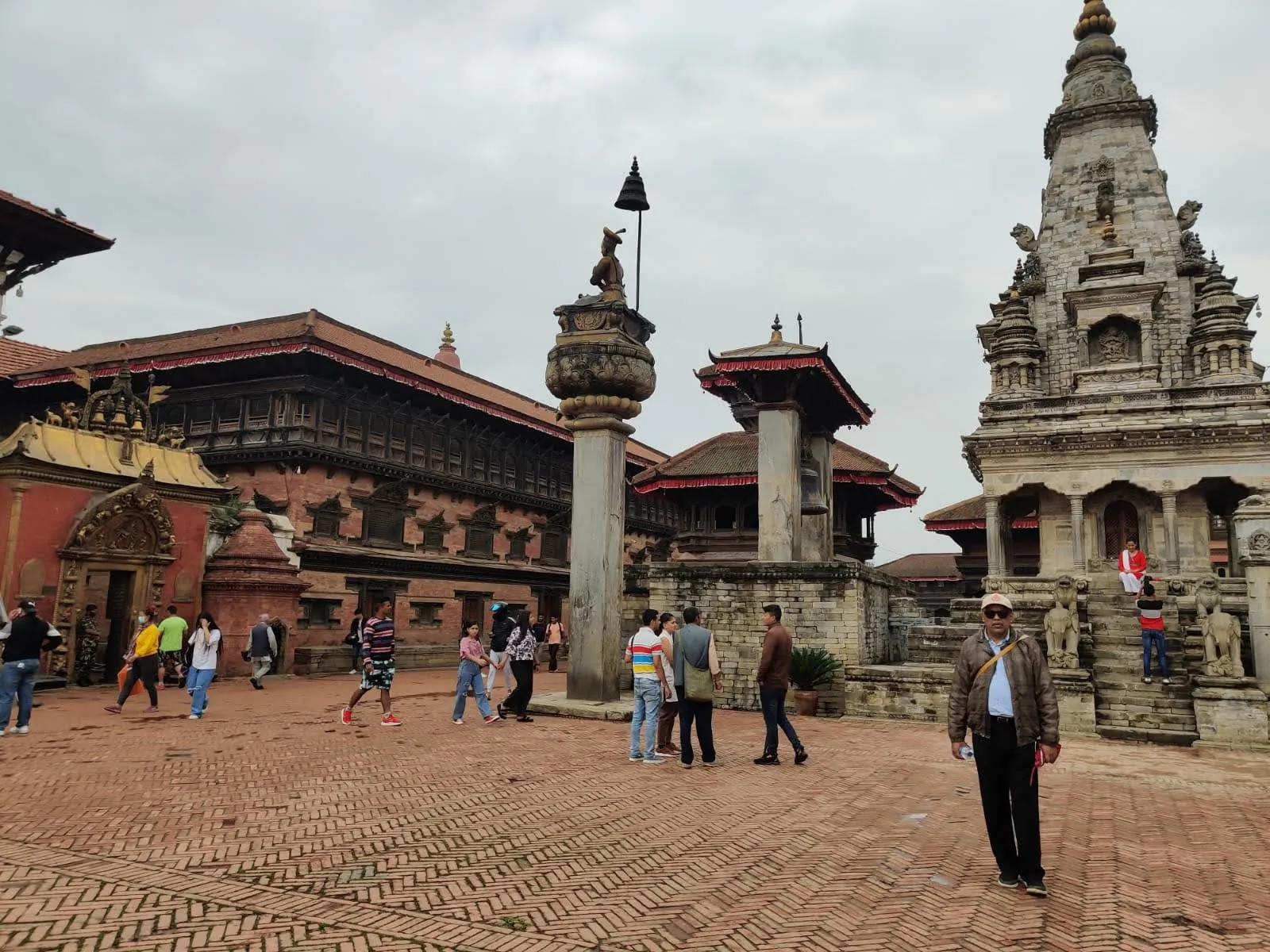 Brick-paved historic lanes of Bhaktapur Durbar Square