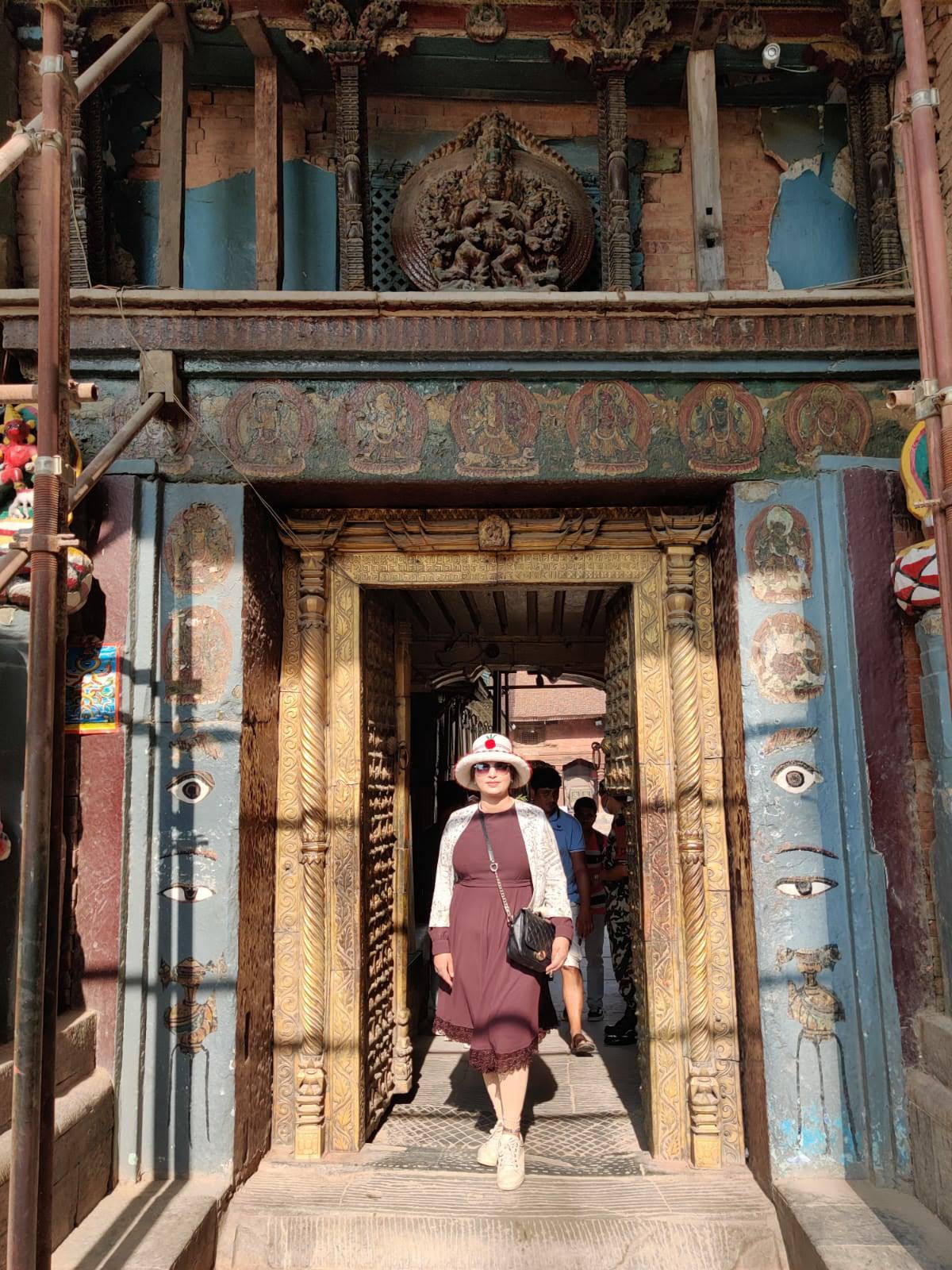 Sacred gate at Kumari Ghar where silence and respect are maintained