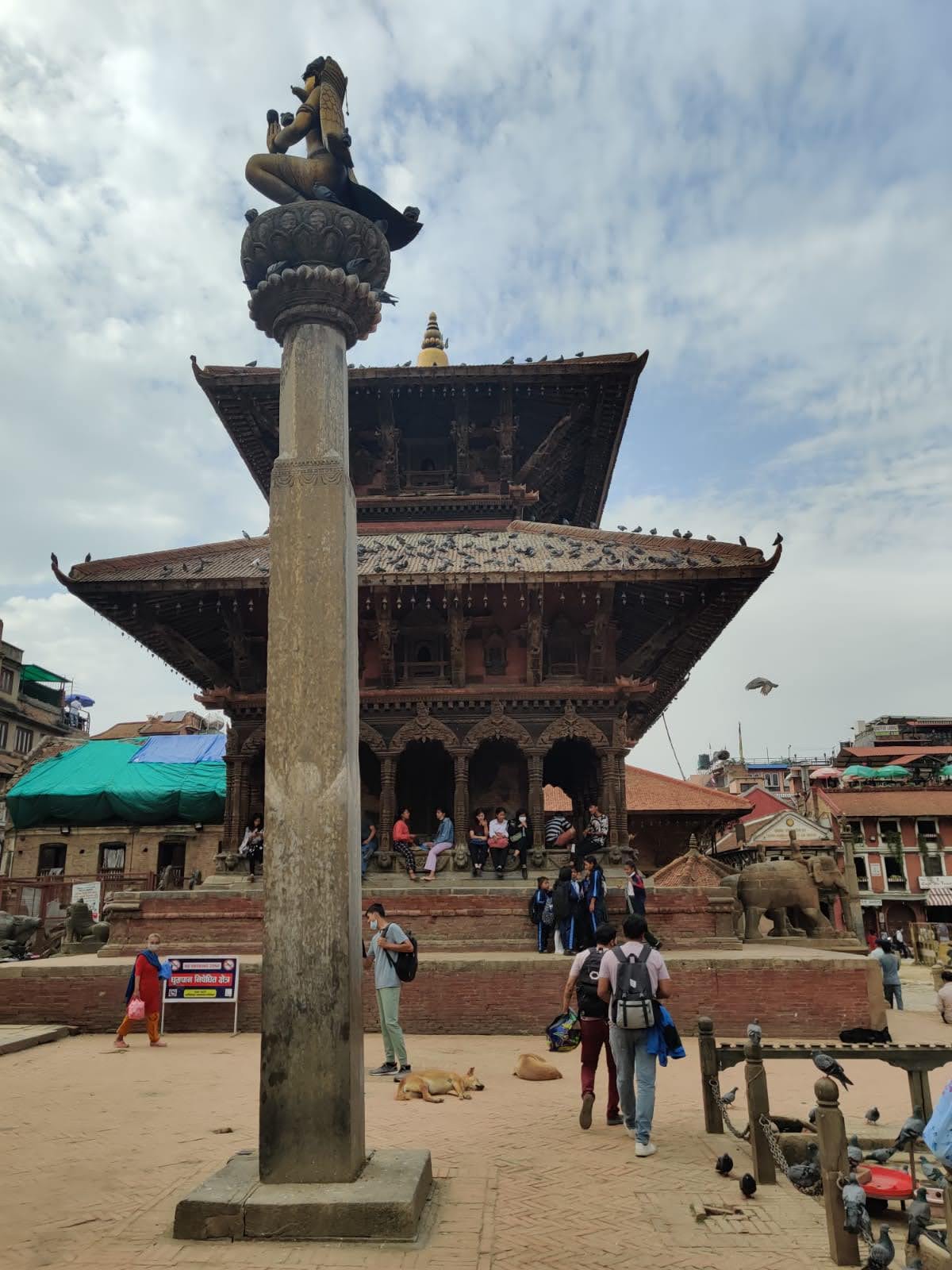 Patan Durbar Square showing traditional Newari temples and monuments