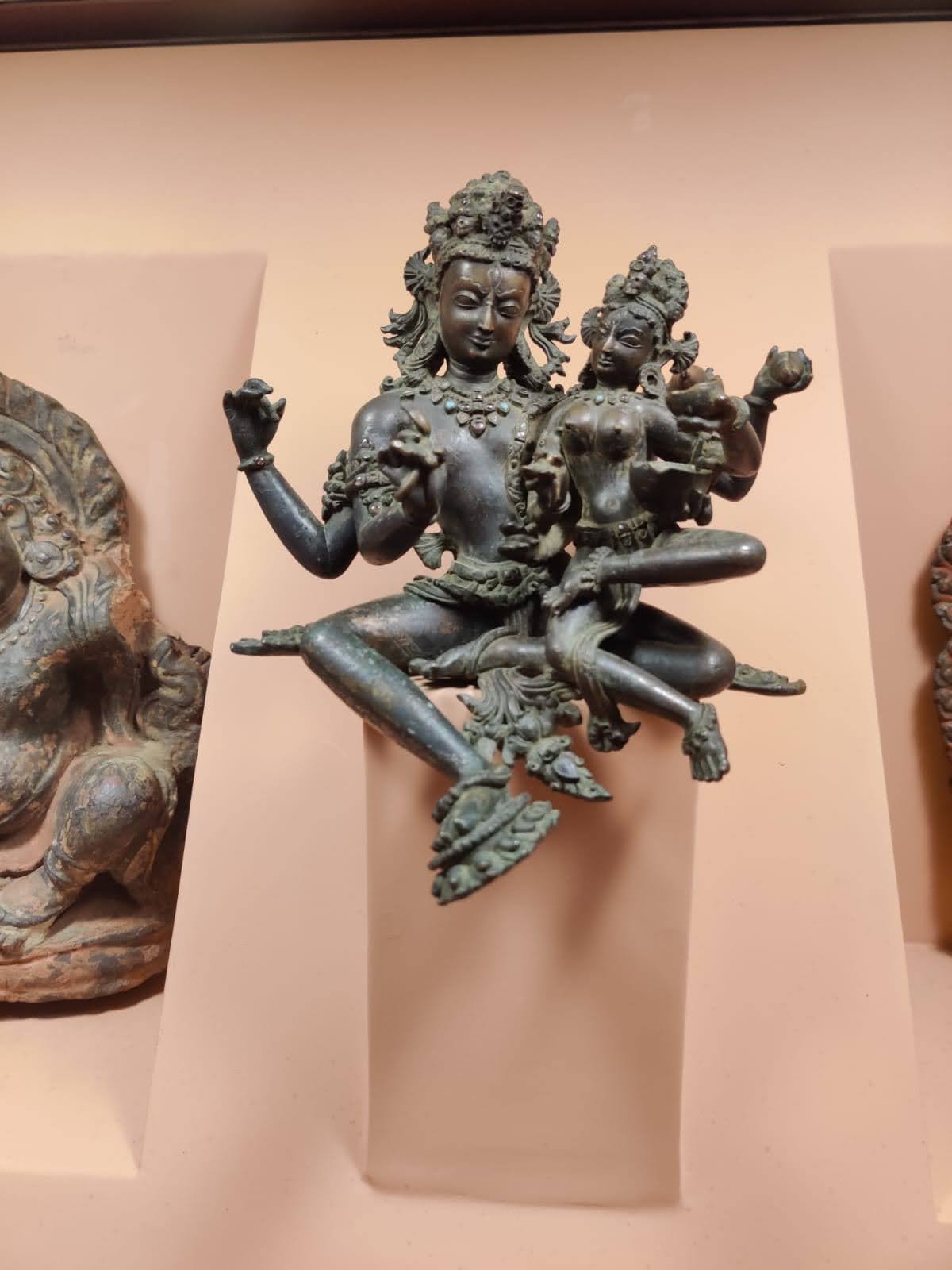Bronze Uma-Maheshvara sculpture in Patan Museum