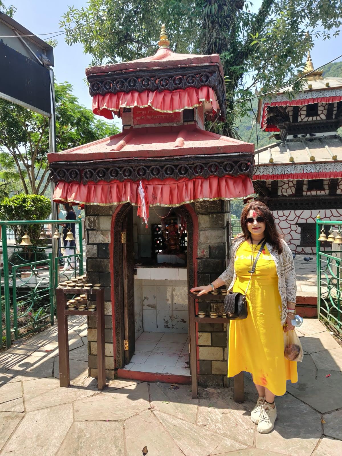 Lord Ganesha shrine with Sanskrit shloka inscription at Tal Barahi Temple complex