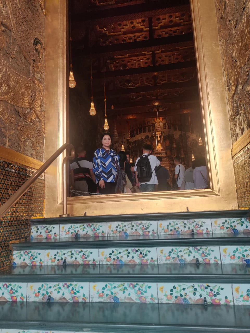 Golden portal steps leading to the royal sanctum at the Grand Palace