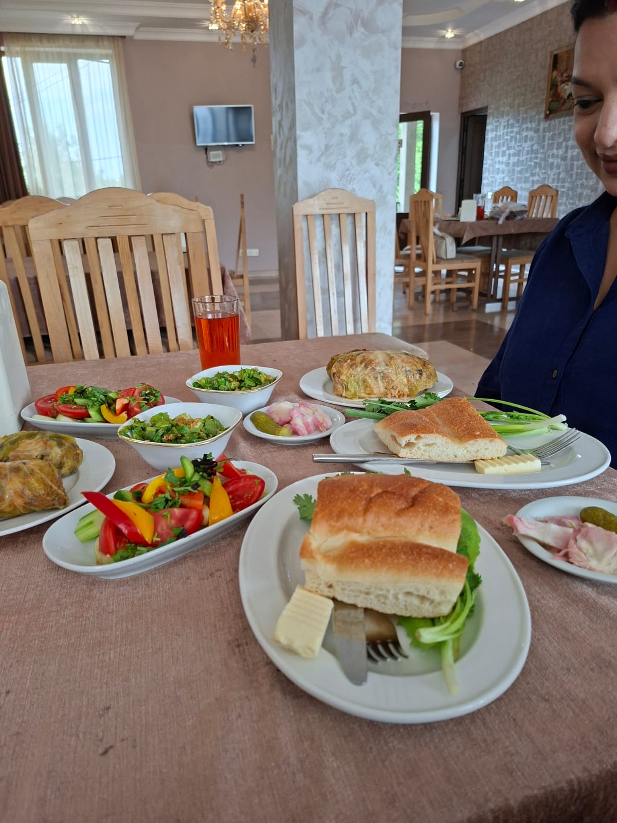 Traditional Armenian vegetarian food selection