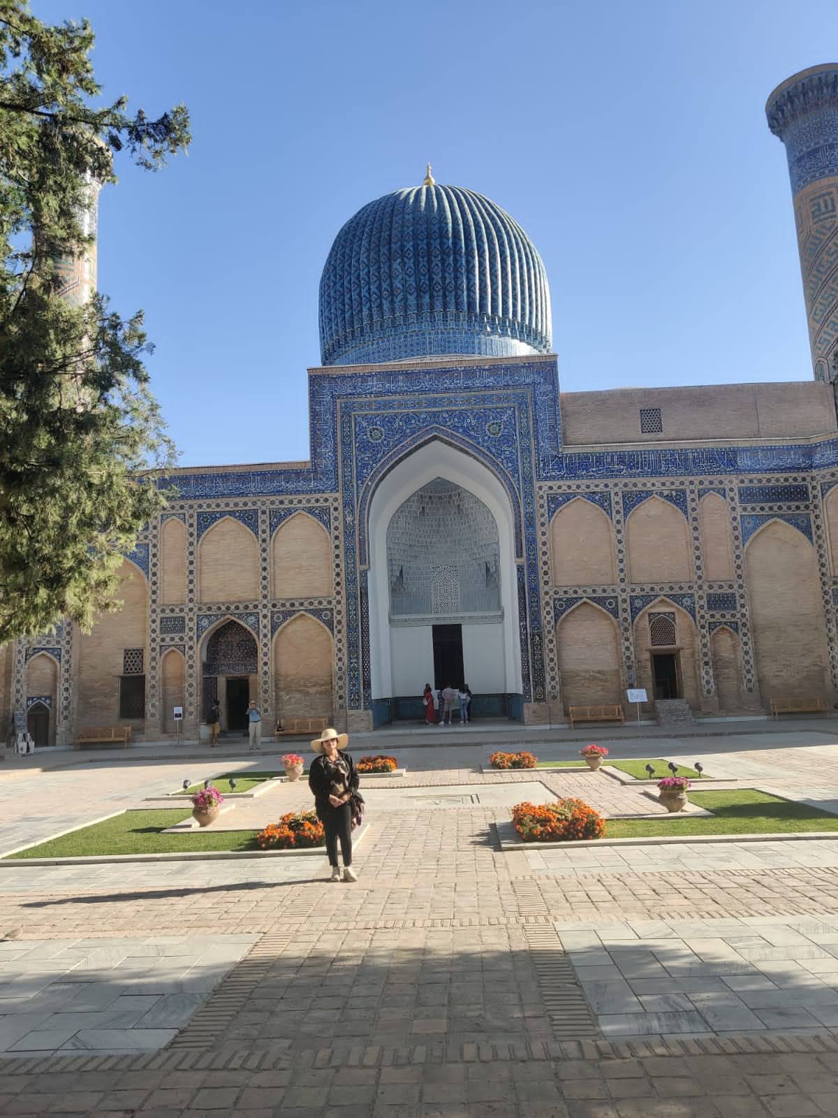 The grand entrance of Gur-e-Amir, the tomb of Timur (Tamerlane) in Samarkand