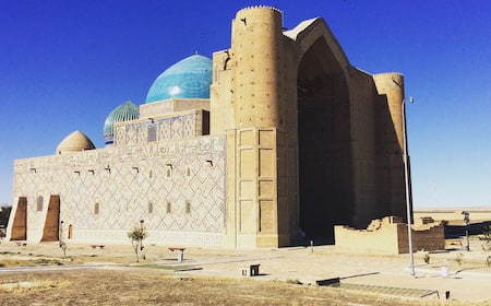 A beautiful monument in the historic city of Turkistan, Kazakhstan