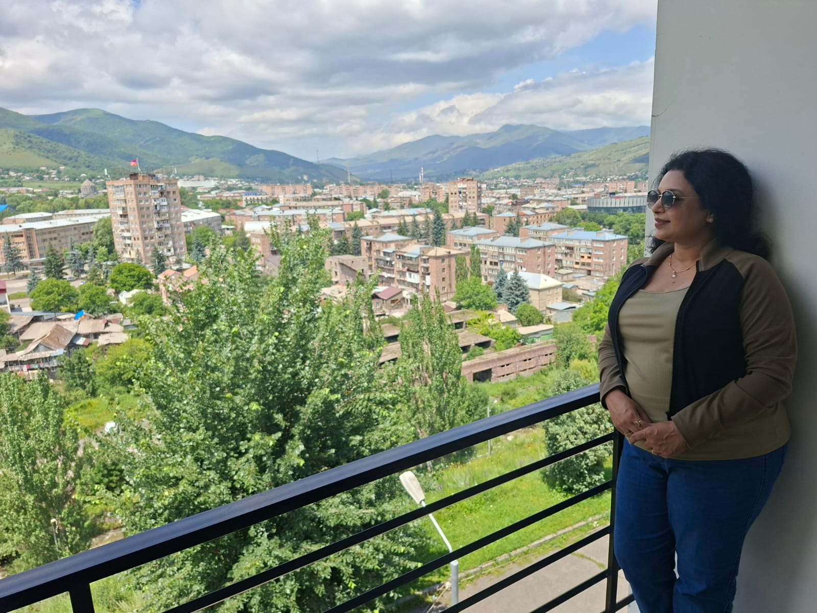 Lush forests surrounding Vanadzor city landscape