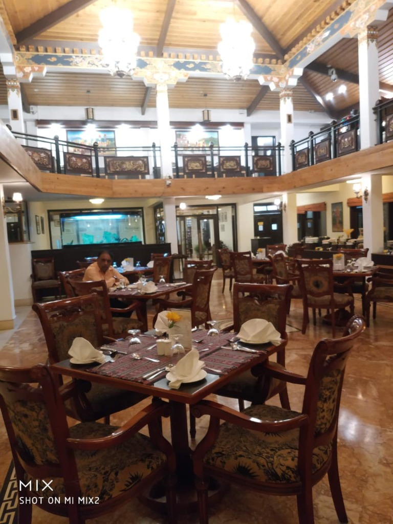 Hotel dining hall in Gangtok