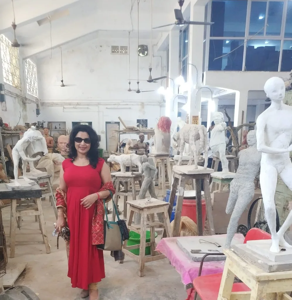 Inside the Kala Bhavana sculpture studio at Shantiniketan