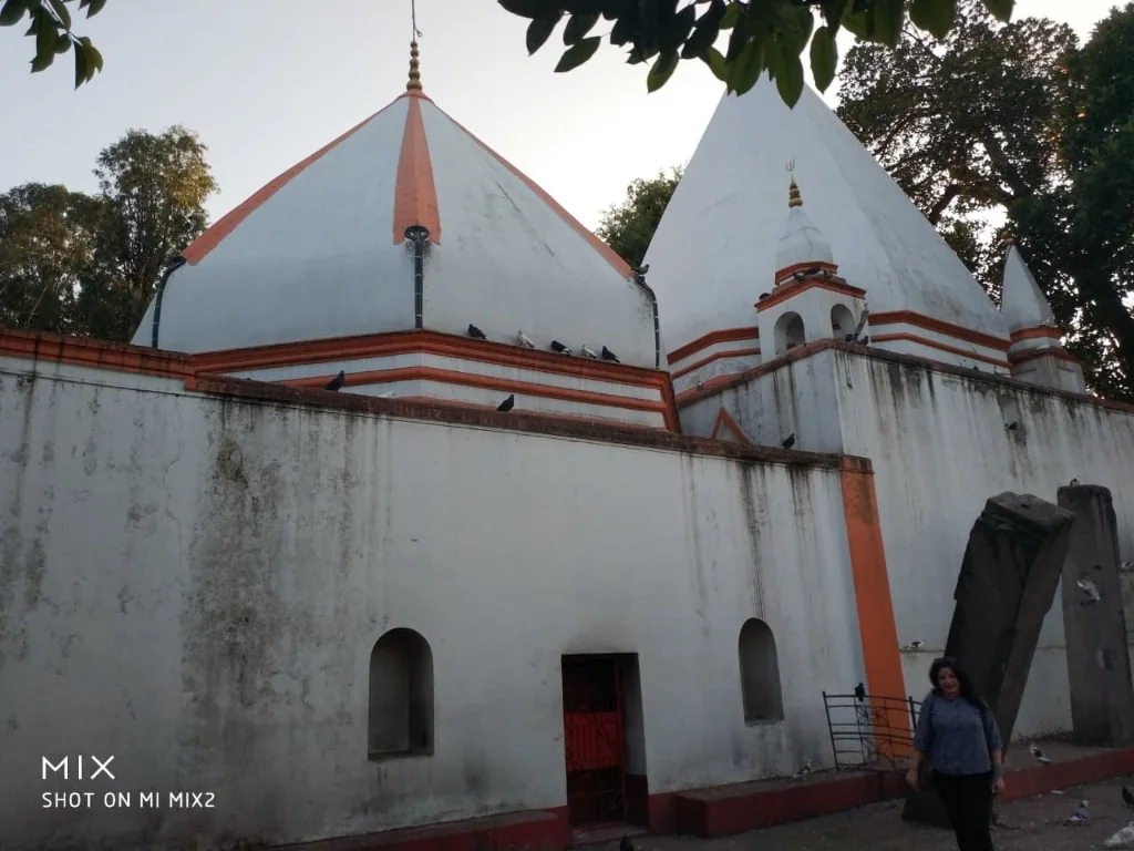 Ancient white shikhara temple towers of Mahabhairab Temple