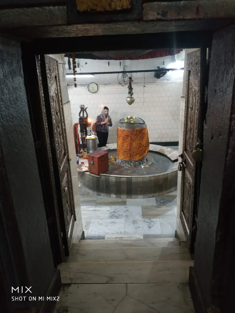 Revered Shiva Lingam inside the inner sanctum of Mahabhairab Temple