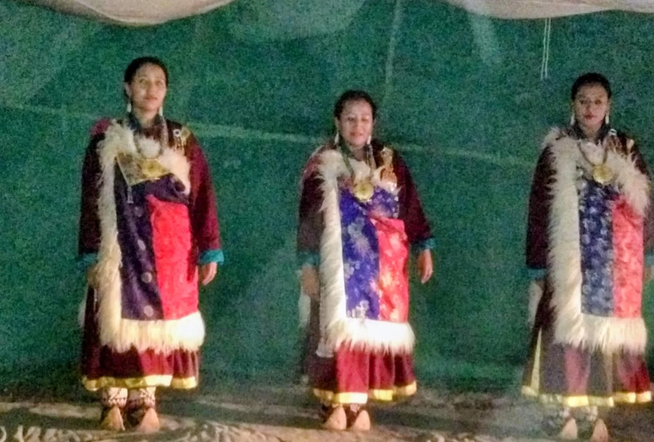 Ladakhi musicians performing at a cultural show.