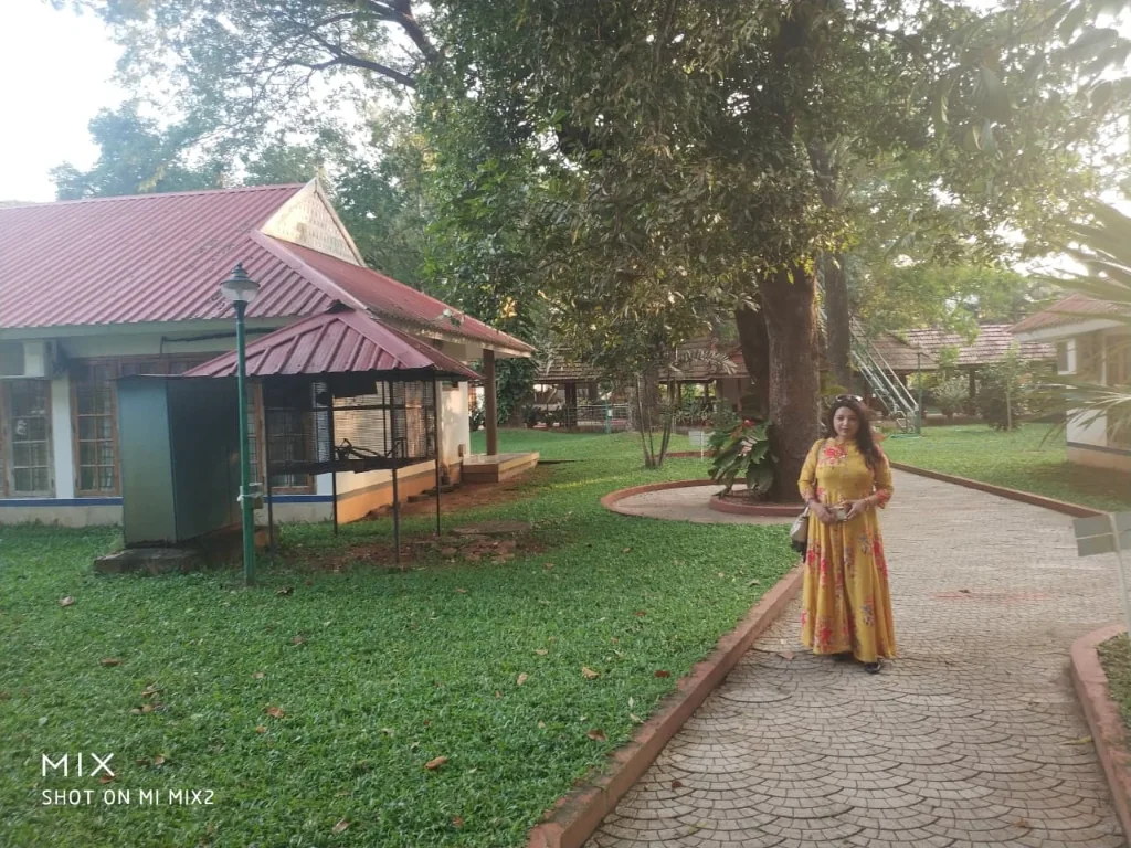 Walking through the resort lawns