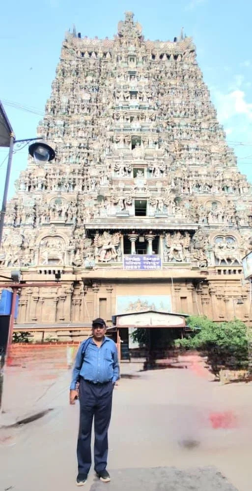 The magnificent gopuram of Meenakshi Temple in Madurai