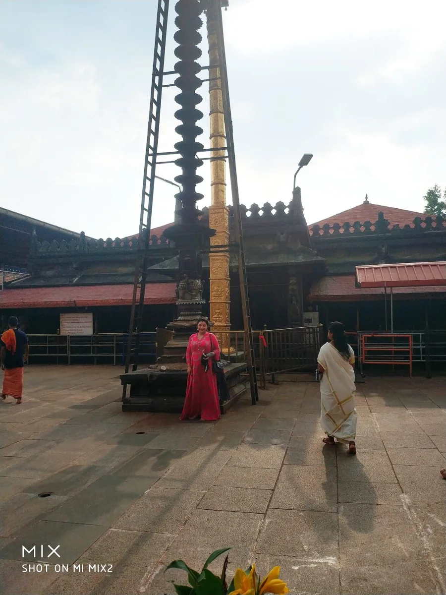 Kollur Mookambika Temple surrounded by the Western Ghats