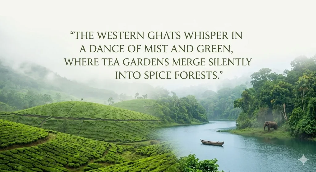 The Western Ghats whisper in a dance of mist and green banner