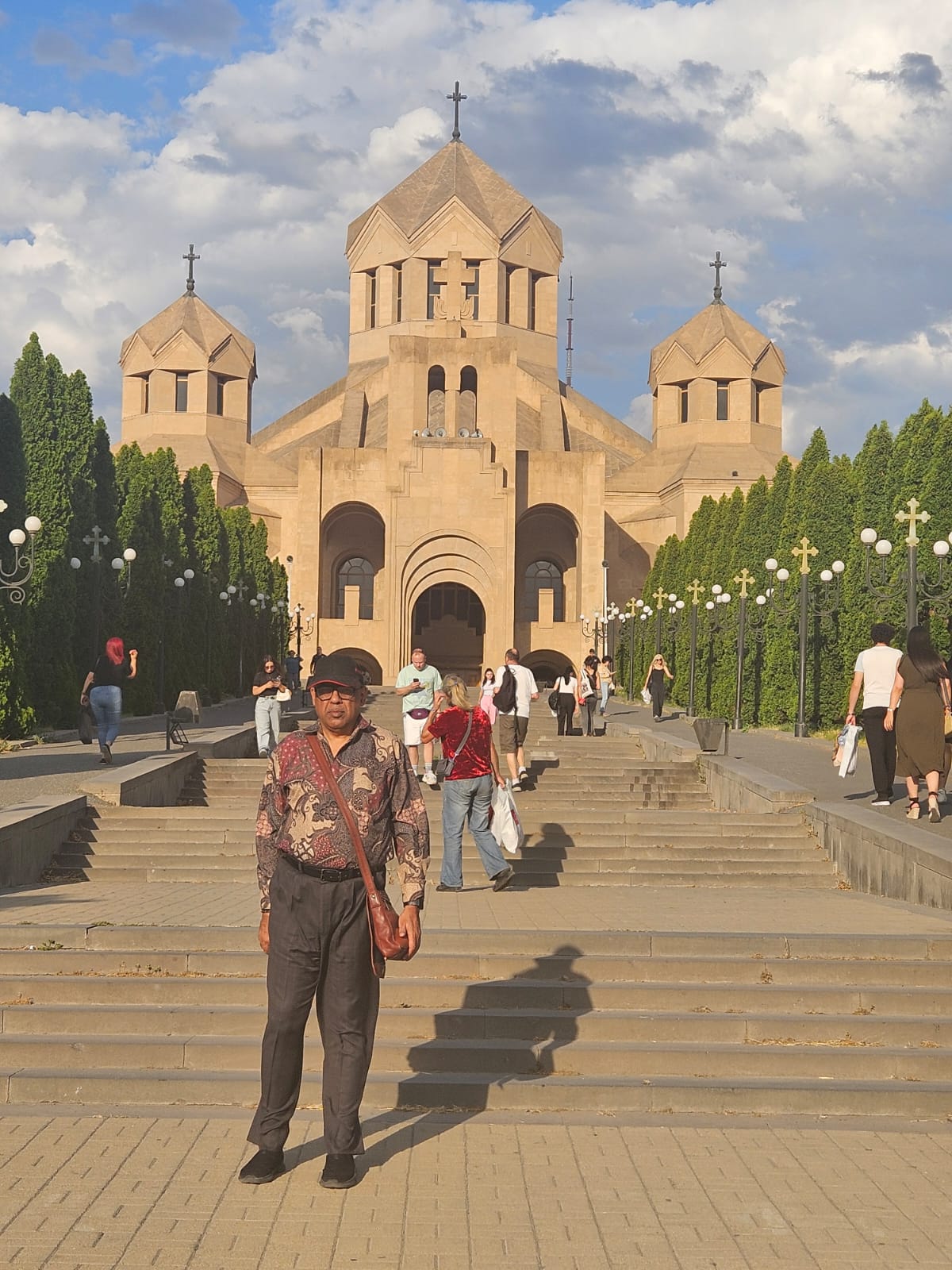 Saint Gregory the Illuminator Cathedral in Yerevan under a clear blue sky